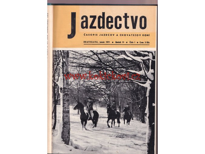 Jazdectvo 1-12 (1971) - časopis pre chov koní a jazdecký šport  - unikátní komplet KRÁSNÝ STAV
