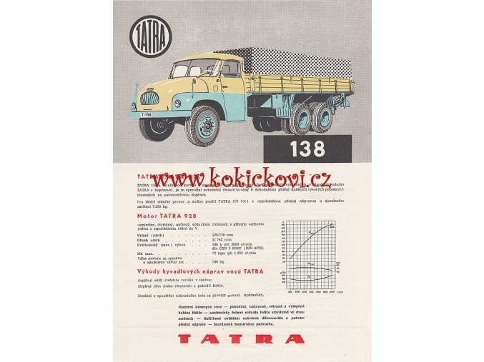 Tatra 138 valník - 1963 - reklamní prospekt