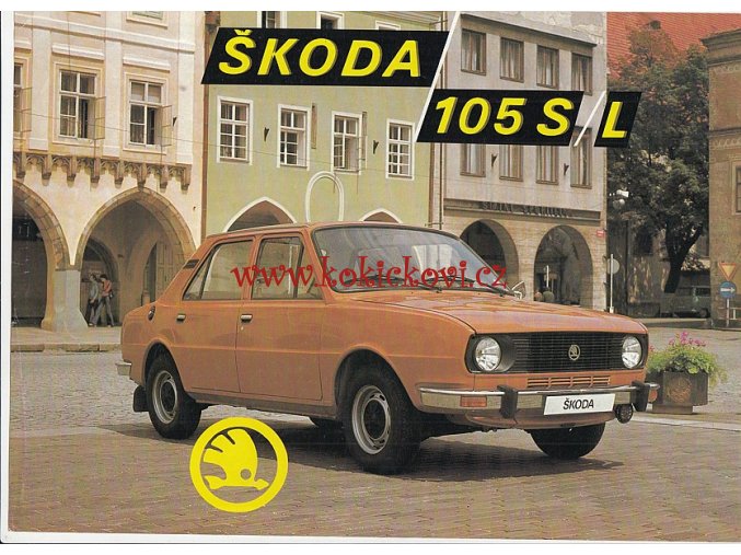 ŠKODA 105 S, 105 L - PROSPEKT - MOTOKOV - TEXTY ČESKY