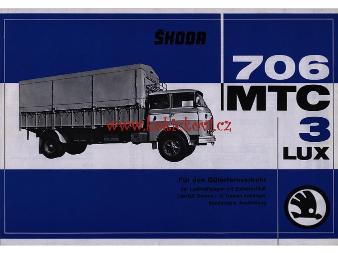 ŠKODA 706 MTC 3LUX - reklamní leták - 1 list A4 - texty německy