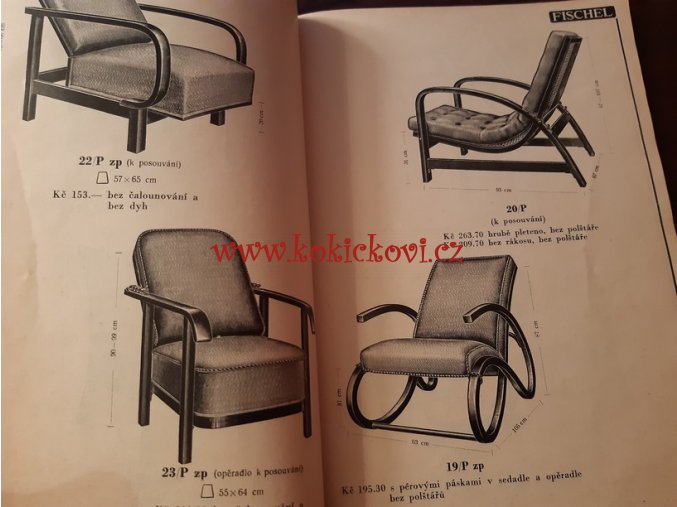 Katalog nábytku FISCHEL - Mimoň - ohýbané dřevo - rok 1934/35 - 80 stran