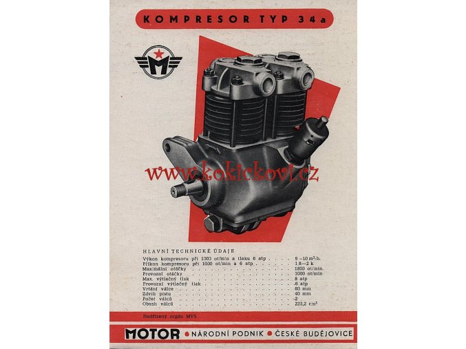 Motor - kompresor typ 34 a - 1961 - prospekt