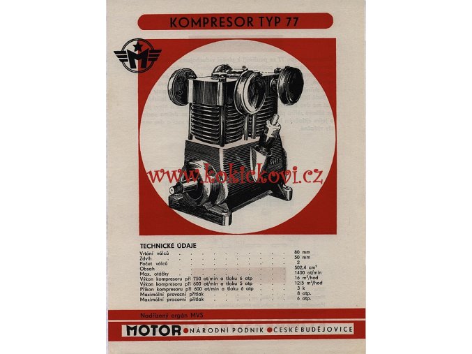 Motor - kompresor typ 77 - 1964 - prospekt