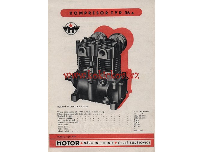 Motor - kompresor typ 36A - 196? - prospekt