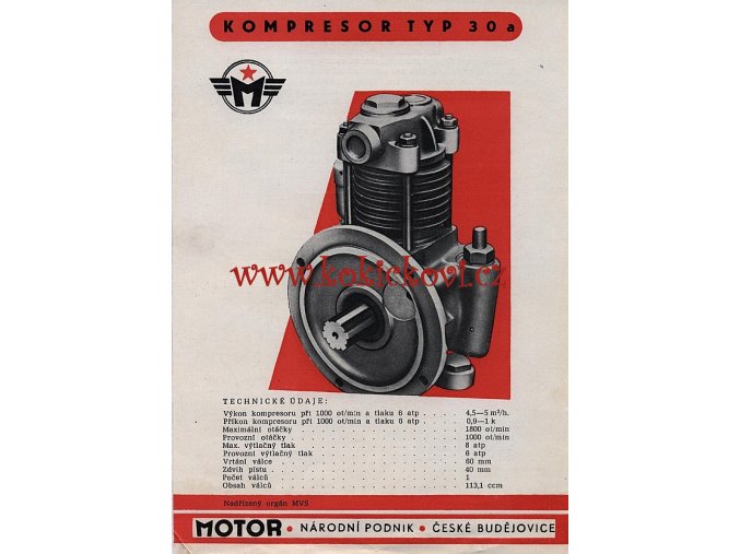 Motor - kompresor typ 30a - 1961 - prospekt