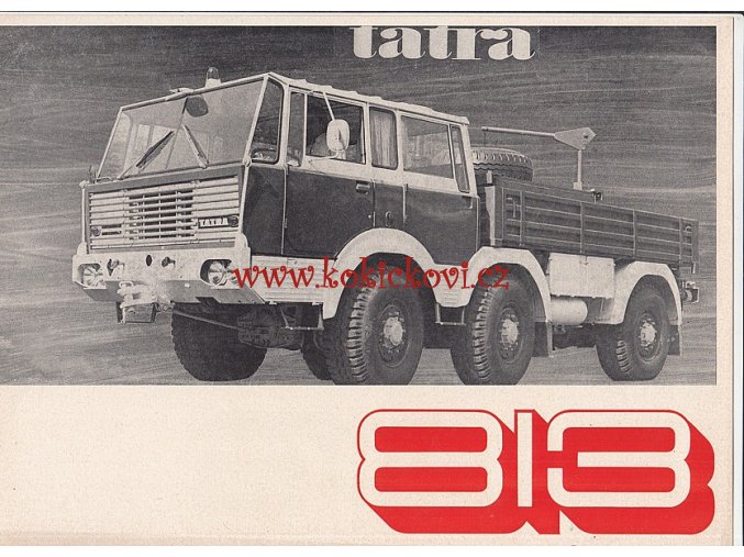 TATRA 813 - TAHAČ - REKLAMNÍ PROSPEKT A4 - 4 STRANY - ČESKY - VÝBORNÝ STAV