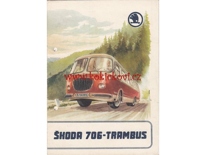 ŠKODA 706 - TRAMBUS - SOUBOR REKLAMNÍCH LETÁKŮ - 1957  -6 KS PLUS DESKY