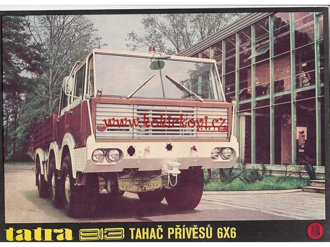 Tatra 813 tahač přívěsů 6x6 - reklamní prospekt - 1 list A4 - texty česky