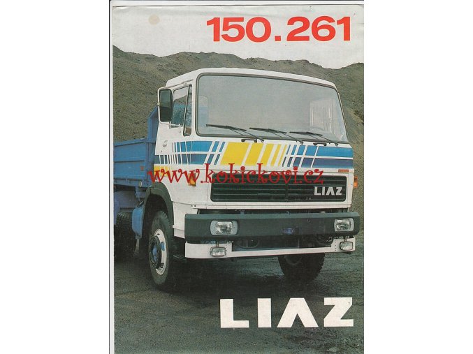 Liaz 150.261 - sklápěč 4 x 2 - reklamní prospekt - 4 strany A4 - texty česky