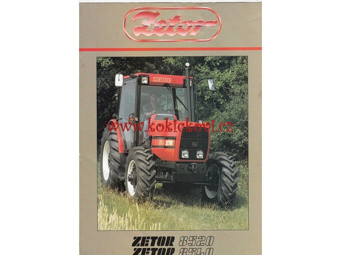 TRAKTOR ZETOR 8520 A 8540 - REKLAMNÍ PROSPEKT A4 - 8 STRAN