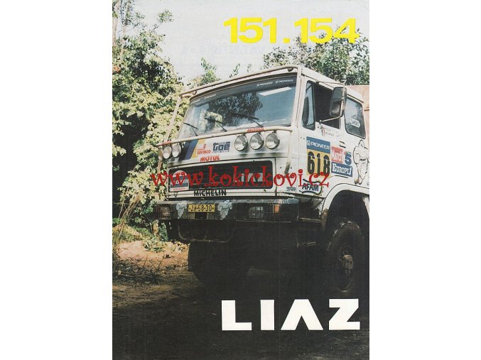 Liaz 151.154 - speciální valník 4 x 4 - reklamní prospekt - česky - 4 strany A4