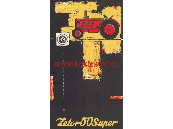 ZETOR 50 SUPER TRAKTOR - reklamní prospekt Motokov - česky