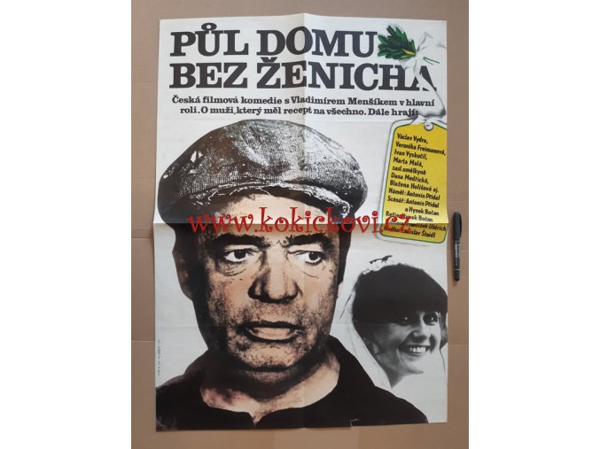 PŮL DOMU BEZ ŽENICHA - FILMOVÝ PLAKÁT A1 - 1980