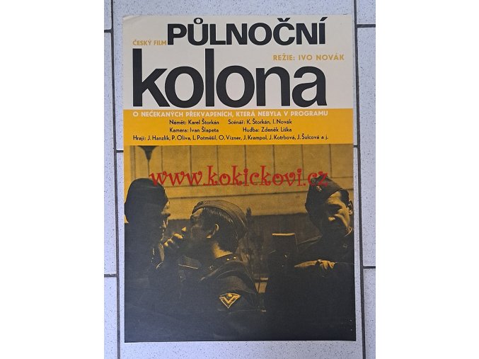 PŮLNOČNÍ KOLONA  - FILMOVÝ PLAKÁT A3 - 1972