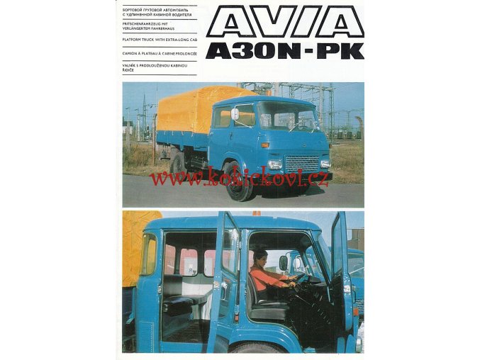 Avia A 30 N - PK - valník s prodlouženou kabinou řidiče - prospekt - Motokov