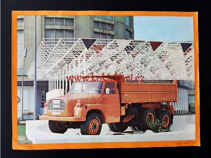 Tatra 148 S3 6 x 6 - REKLAMNÍ PLAKÁTEK (VĚTŠÍ A4) ROZMĚRY 23*32 CM