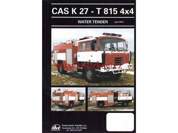 CAS K 25 - TATRA 815 4*4 - prospekt A4 - 1 list - 1996 - THT Polička