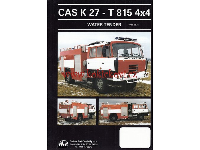 CAS K 27 - TATRA 815 4*4 - prospekt A4 - 1 list - 1997 - THT Polička