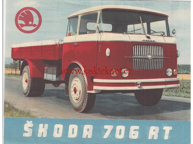 Škoda 706 RT - reklamní prospekt - Motokov - francouzsky -A5