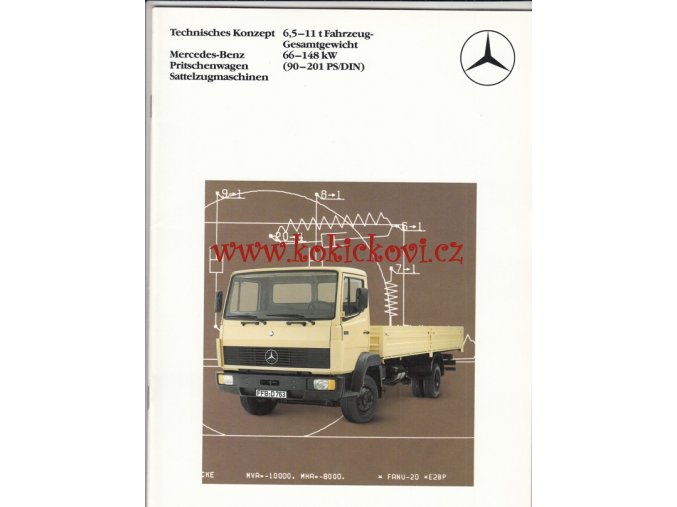 MERCEDES - BENZ - 6,5 - 11 t - prospekt A4, 1984 - 36 stran - německy