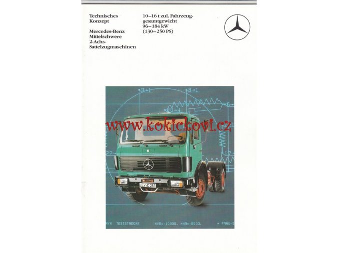 MERCEDES - BENZ - 10 - 16 t - prospekt A4, 1985 - 32 stran - německy