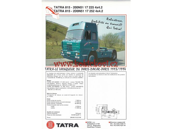Tatra 815 - 200N51 17 225 4x4.2 - prospekt - Tatra - 1 list