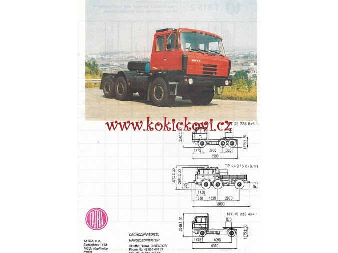 Tatra 815 - 2 NT 28 235 6x6.1 - prospekt - Tatra - 1 list