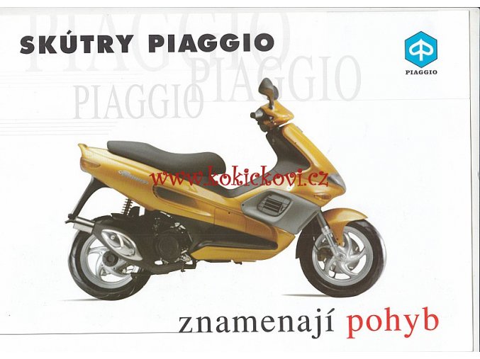 SKÚTRY PIAGGIO - A4 - 4 STRANY - ČESKY - REKLAMNÍ PROSPEKT