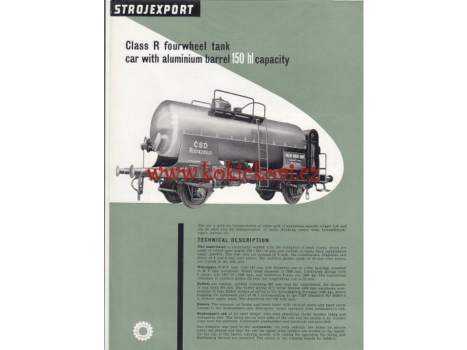 4NÁPRAVOVÝ CISTERNOVÝ VŮZ O OBSAHU 150 hl - REKLAMNÍ PROSPEKT A4 z roku 1956 - 2 STRANY