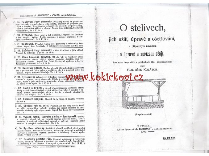 O stelivech, jich užití, úpravě a ošetřování, s připoj. návodem o úpravě a zařízení stájí Kolátor - kopie!