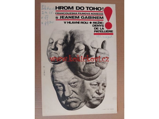 FILMOVÝ PLAKÁT A3 - HROM DO TOHO . JEAN GABIN - 1967