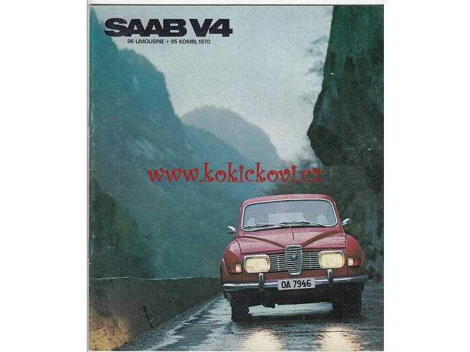 SAAB V4 - 96 limousine + 95 kombi, 1970 - reklamní prospekt - německy IA STAV