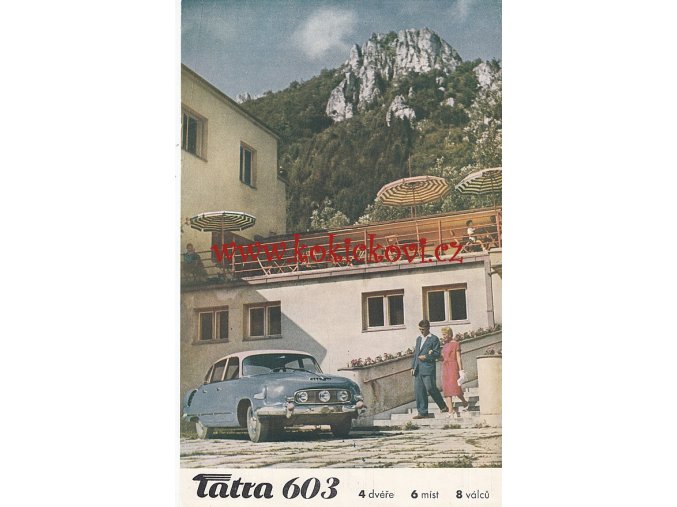TATRA 603 - REKLAMNÍ PROSPEKT - 1960 - ORIGINÁL - ROZMĚRY 17*27 CM
