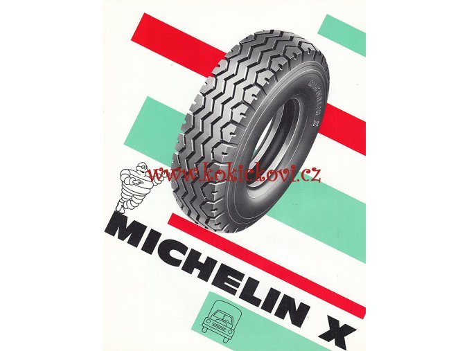 PNEUMATIKY MICHELIN - X - PRO STŘEDNÍ A TĚŽKÉ NÁKLADNÍ AUTOMOBILY - REKLAMNÍ PROSPEKT / PLAKÁTEK - ČESKY - ROZMĚRY 24*18 CM