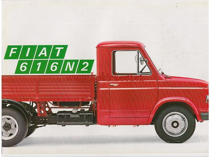 FIAT 616 N2 - LEHKÝ NÁKLADNÍ AUTOMOBIL - REKLAMNÍ PROSPEKT A4 - 4 STRANY - TEXTY NĚMECKY
