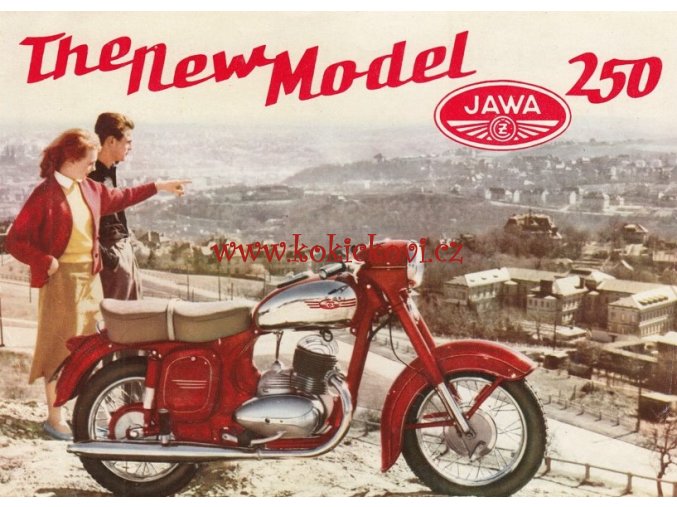 MOTOCYKL JAWA 250 - ORIGINÁLNÍ BAREVNÝ PROSPEKT - ANGLICKY - A5