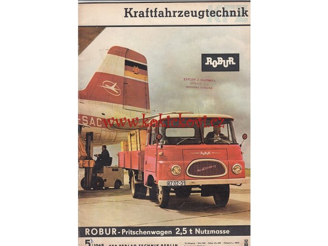 KFT KRAFTFAHRZEUGTECHNIK 5 - 1965 ROBUR - WARSZAWA 203 - FIAT 850 - OMNIBUS - MAN