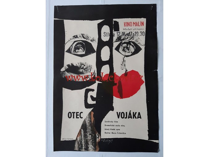 FILMOVÝ PLAKÁT A3 - OTEC VOJÁKA - KAREL TEISSIG - 1965