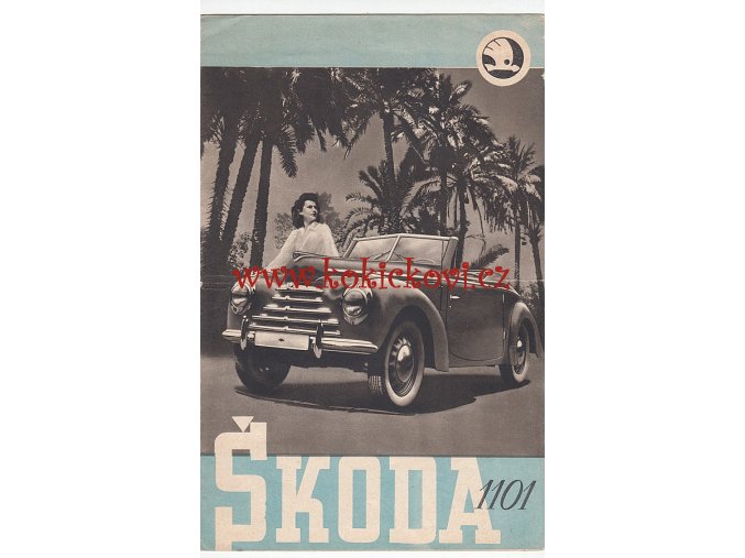 ŠKODA 1101 - REKLAMNÍ PROSPEKT 1949 - KOVO - 8 STRAN MENŠÍ A4