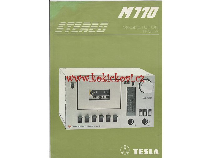 STEREO MAGNETOFON TESLA M 710 A - REKLAMNÍ PROSPEKT - A4 - 1 LIST - TESLA PŘELOUČ