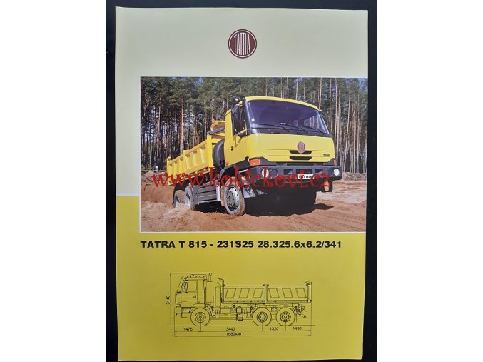 Tatra 815 -231S25 28.325.6*6.2/341- prospekt- A4 - 1 list - ČJ (2 strany)
