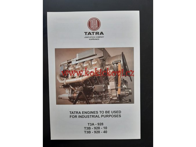 TATRA MOTORY T3A- 928 A T3B-928 - prospekt- A4 - ANGLICKY - 4 STRANY
