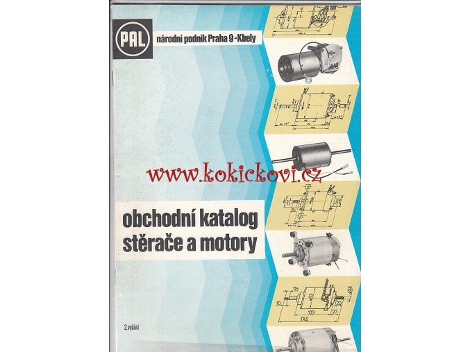 PAL OBCHODNÍ KATALOG STĚRAČE A MOTORY - PRAHA 9 KBELY - A4 - 20 STRAN -