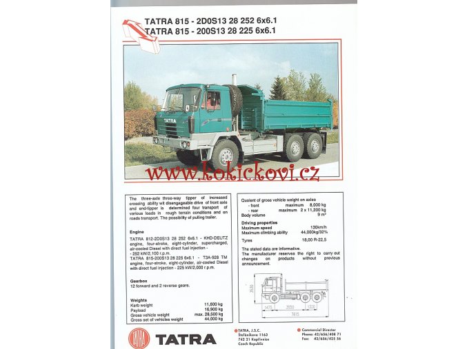 Tatra 815 - 2D0S13 28 252 6x6.1... prospekt