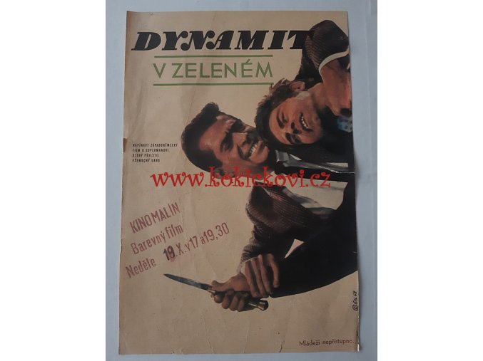 FILMOVÝ PLAKÁT A3 -  DYNAMIT V ZELENÉM - JAROMÍR GAL -1968