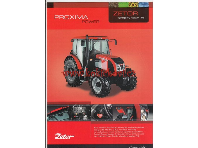 Traktor Zetor PROXIMA POWER 80-110 HP - prospekt