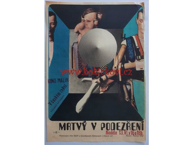 FILMOVÝ PLAKÁT A3 - MRTVÝ V PODEZŘENÍ - Josef Vyleťal - 1970