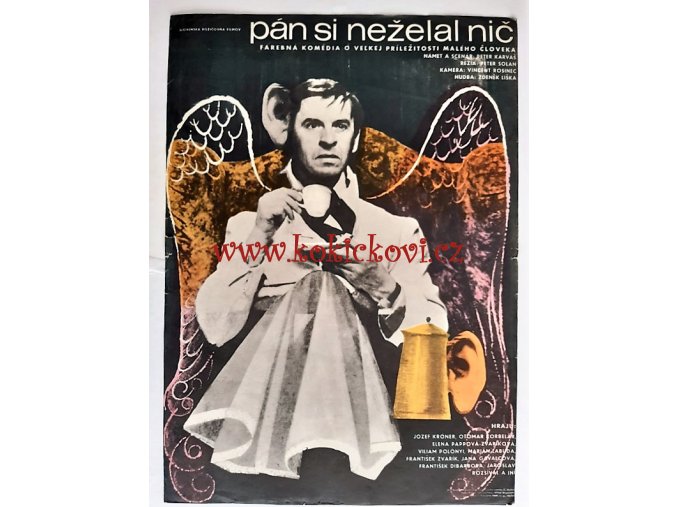 FILMOVÝ PLAKÁT A3 - PÁN SI NEŽELAL NIČ - Čestmír Pechr - 1970