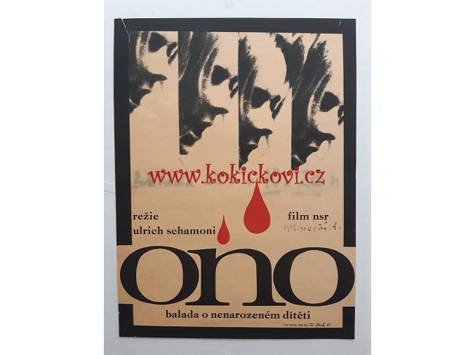 ONO - FILMOVÝ PLAKÁT A3 - Jiří Stach - 1967