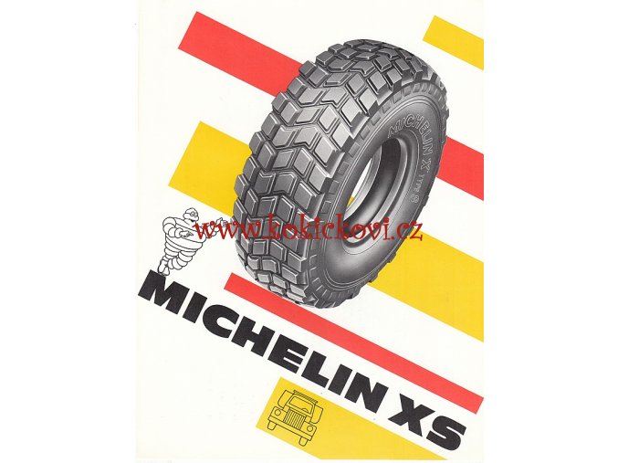 PNEUMATIKY MICHELIN - PÍSČITÉ TERÉNY - REKLAMNÍ PROSPEKT / PLAKÁTEK - ČESKY - ROZMĚRY 24*18 CM